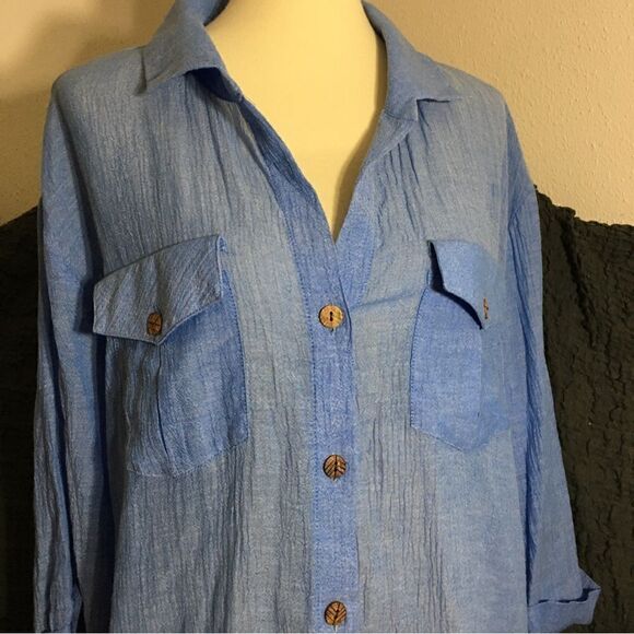 DOTTI NWT Swim Cover-Up Shirt Dress Size 1X - Picture 7 of 10